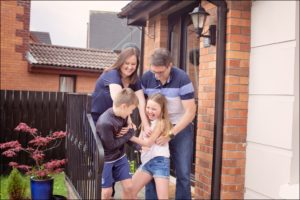 at home family photography door step portraits Co Antrim